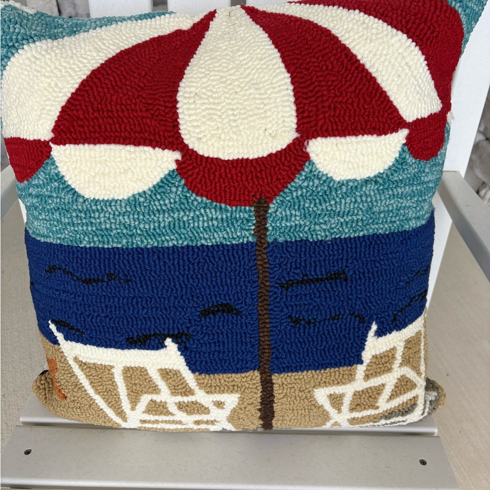 2 BRAND NEW Beach Scene Decorative Pillows